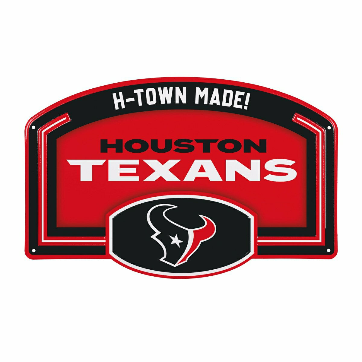 Houston Texans USA Embossed Steel Wall Sign, 11" x 17", NFL, Home