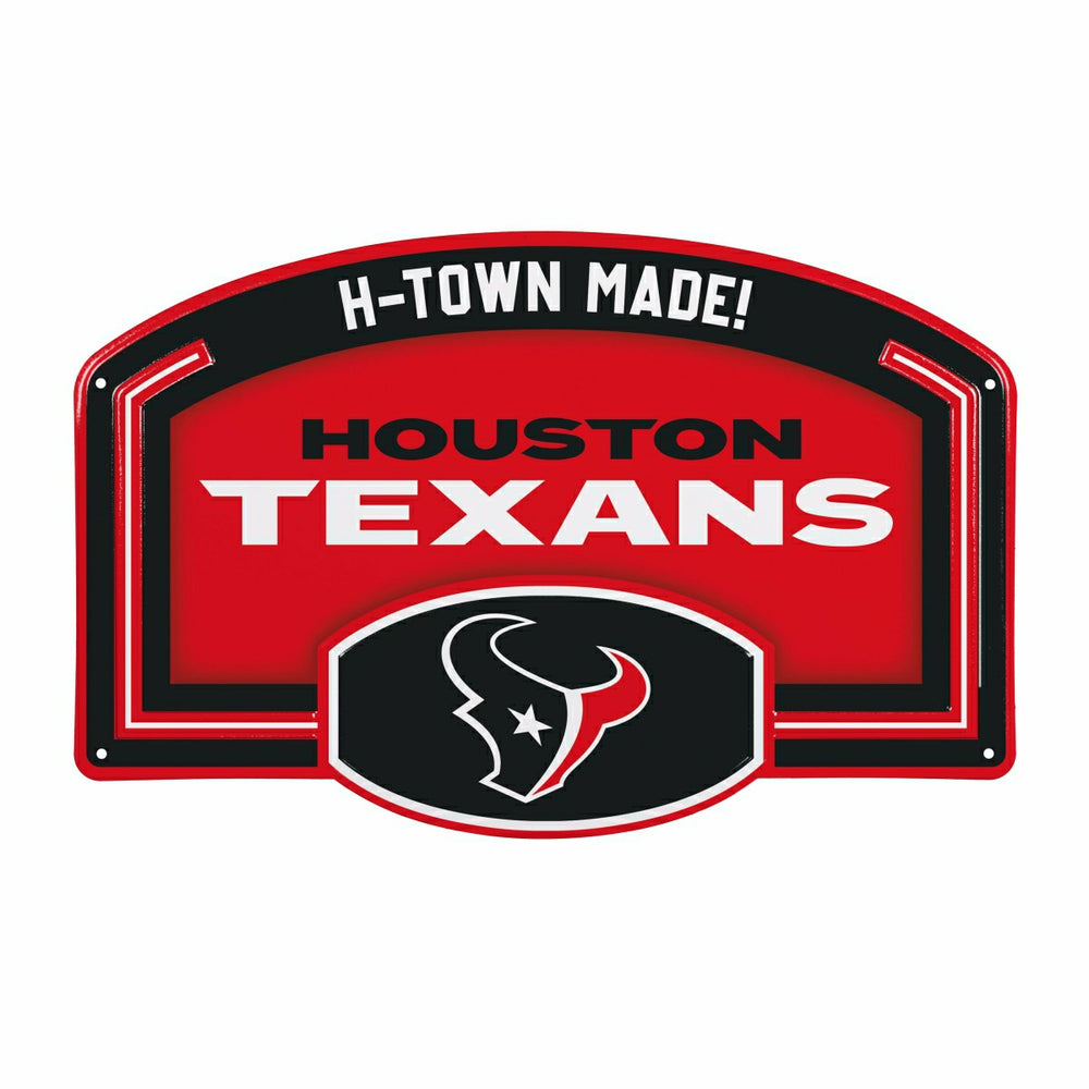 Houston Texans USA Embossed Steel Wall Sign, 11" x 17", NFL, Home