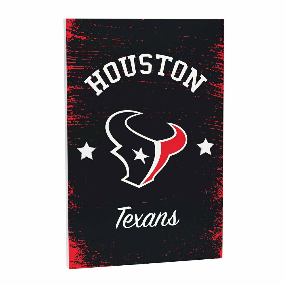 Houston Texans Wood Wall Sign, 16x24, NFL, Home