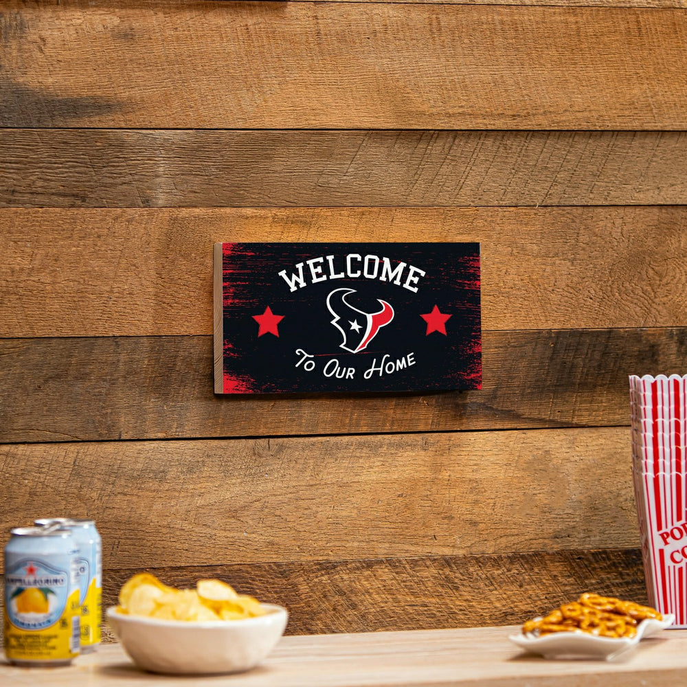Houston Texans Wood Wall Sign, 6x11, NFL, Home