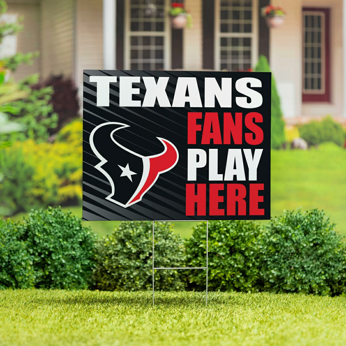 Houston Texans Coroplast Yard Sign "Fans Play Here", NFL, Home