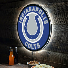 LED Wall Decor, Round, Indianapolis Colts, NFL, Home