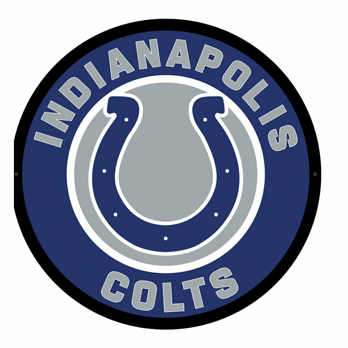 LED Wall Decor, Round, Indianapolis Colts, NFL, Home