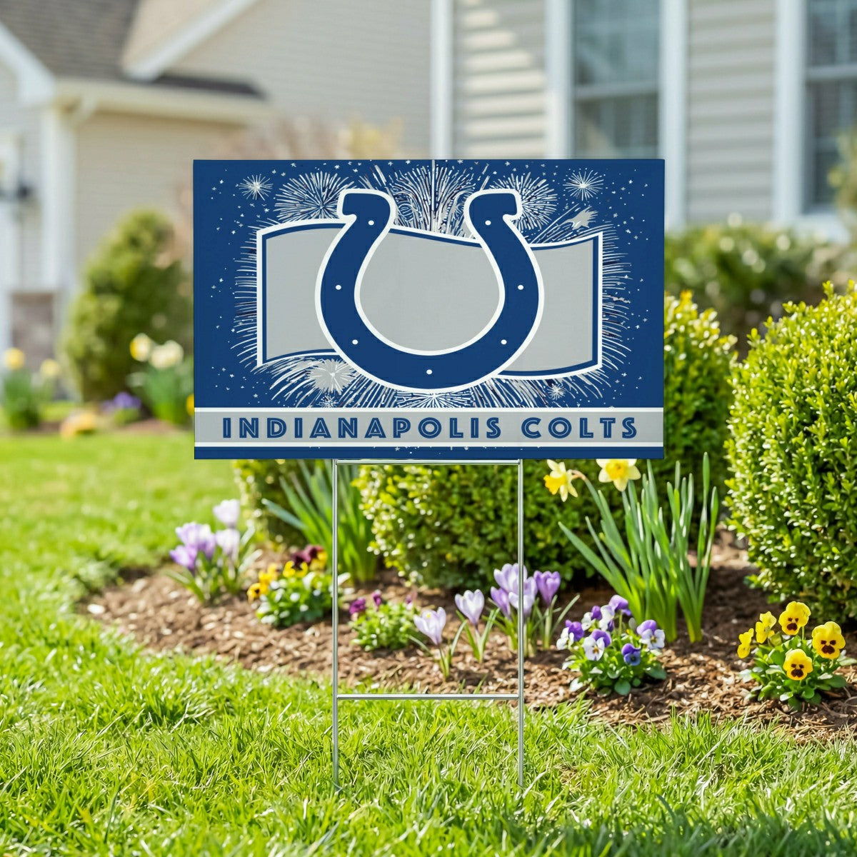 Indianapolis Colts Yard Sign, Patriotic, NFL, Home