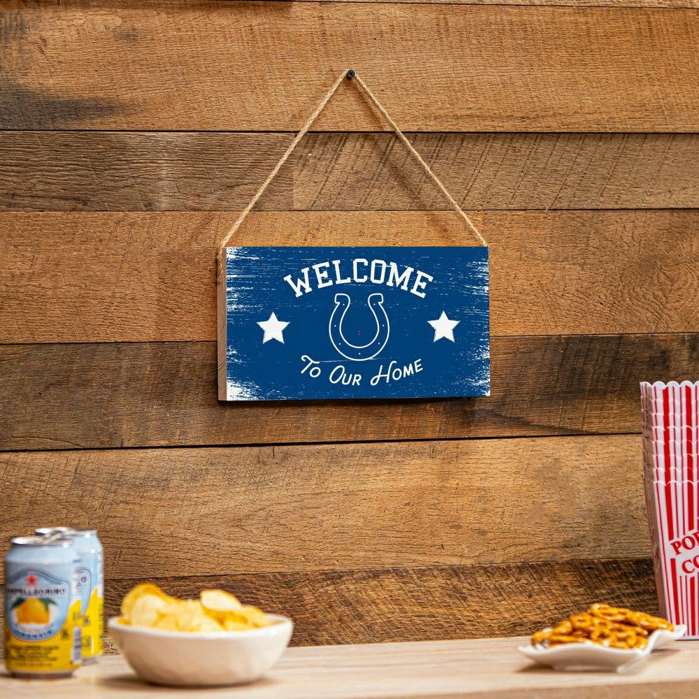 Indianapolis Colts Wood Wall Sign, 6x11, NFL, Home