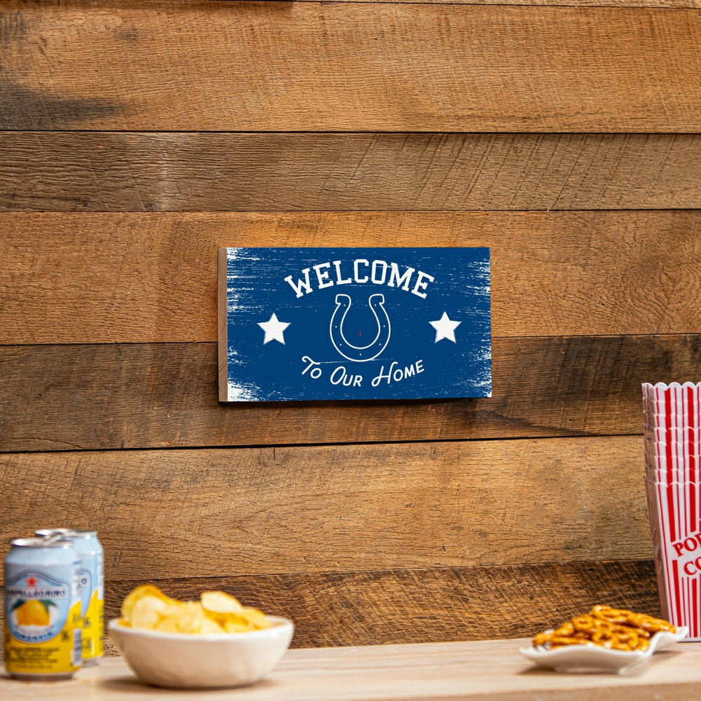Indianapolis Colts Wood Wall Sign, 6x11, NFL, Home