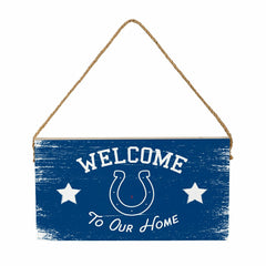 Indianapolis Colts Wood Wall Sign, 6x11, NFL, Home