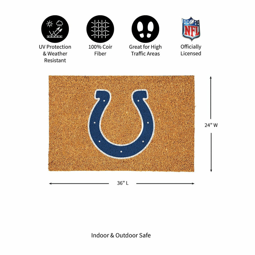 Indianapolis Colts Large Full Color Coir Mat, 36"x24", NFL
