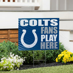 Indianapolis Colts Coroplast Yard Sign "Fans Play Here", NFL, Home