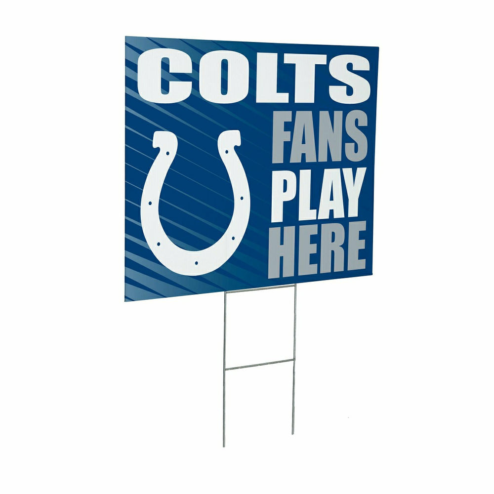 Indianapolis Colts Coroplast Yard Sign "Fans Play Here", NFL, Home