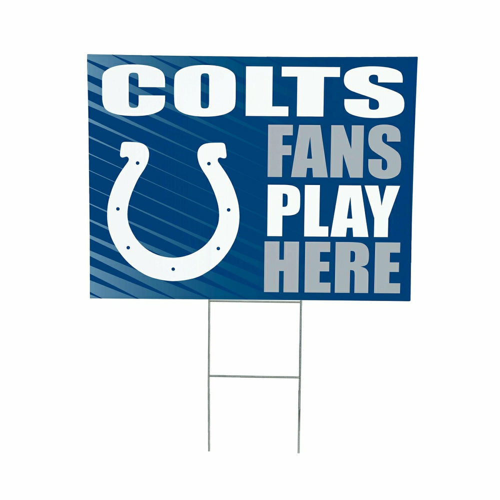 Indianapolis Colts Coroplast Yard Sign "Fans Play Here", NFL, Home