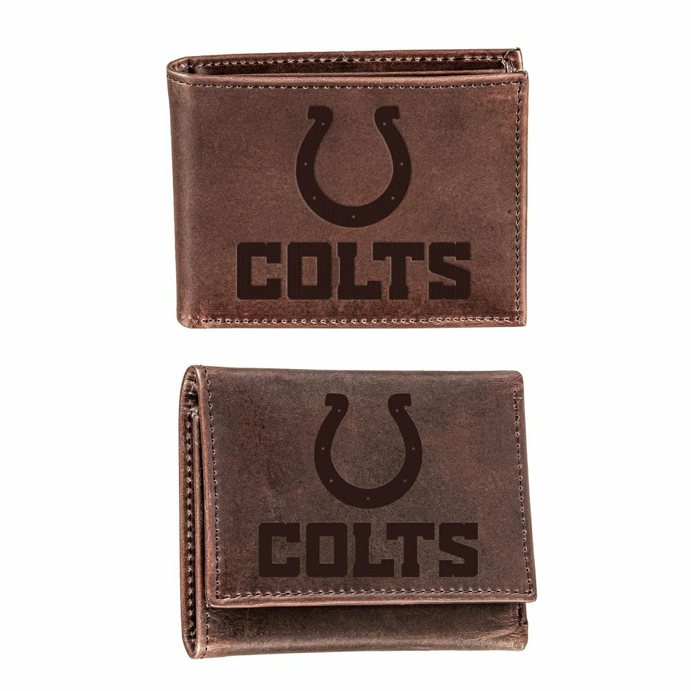 Indianapolis Colts, Bi-Fold and Tri-Fold Wallet Gift Set, Brown, NFL, Home