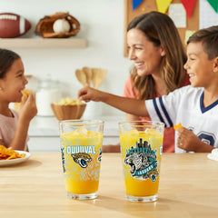 Jacksonville Jaguars 16oz Glass pint, Set of 2, NFL, Home