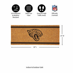 Jacksonville Jaguars Extra Large One Color Coir Mat, 60"x24", NFL