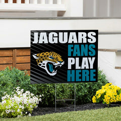 Jacksonville Jaguars Coroplast Yard Sign "Fans Play Here", NFL, Home