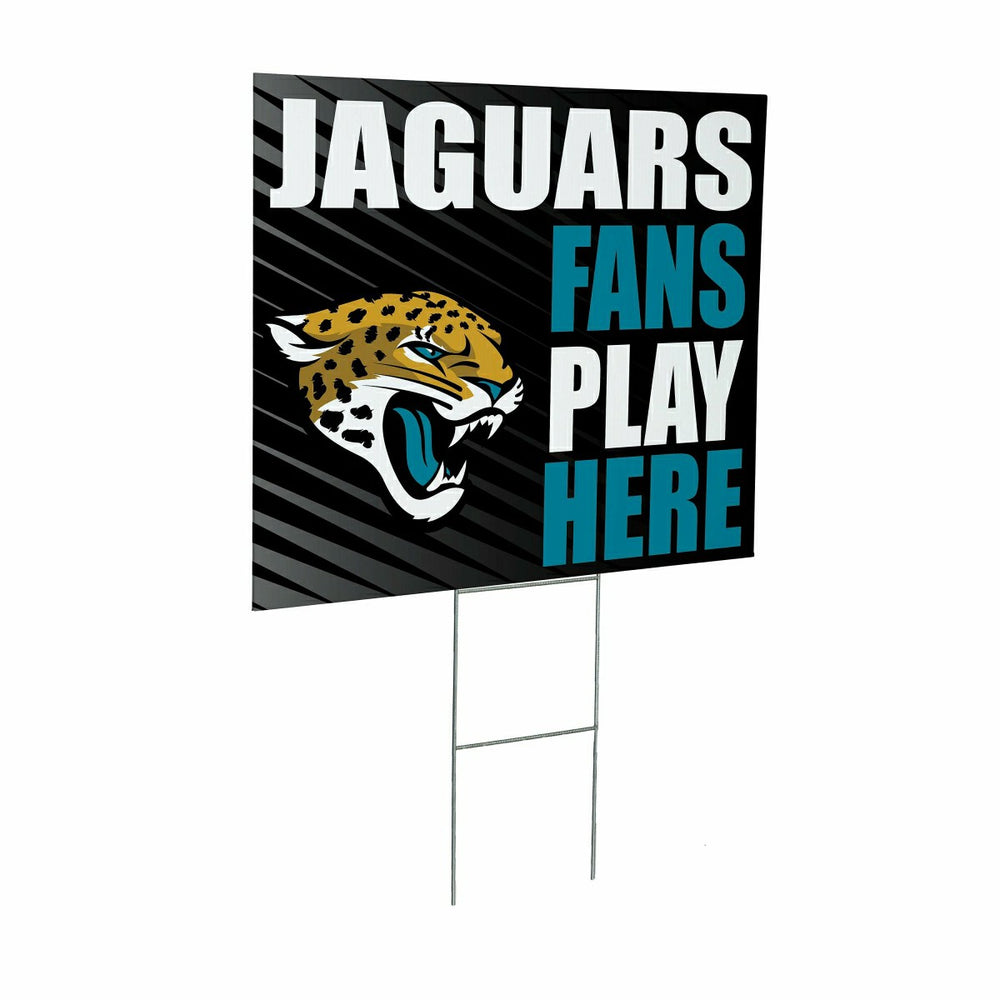 Jacksonville Jaguars Coroplast Yard Sign "Fans Play Here", NFL, Home