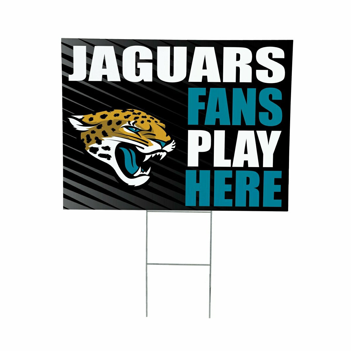 Jacksonville Jaguars Coroplast Yard Sign "Fans Play Here", NFL, Home