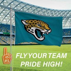 Jacksonville Jaguars Single Sided Flag w/ 2 Grommets, 3'x5', NFL, Home