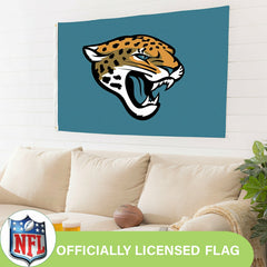 Jacksonville Jaguars Single Sided Flag w/ 2 Grommets, 3'x5', NFL, Home