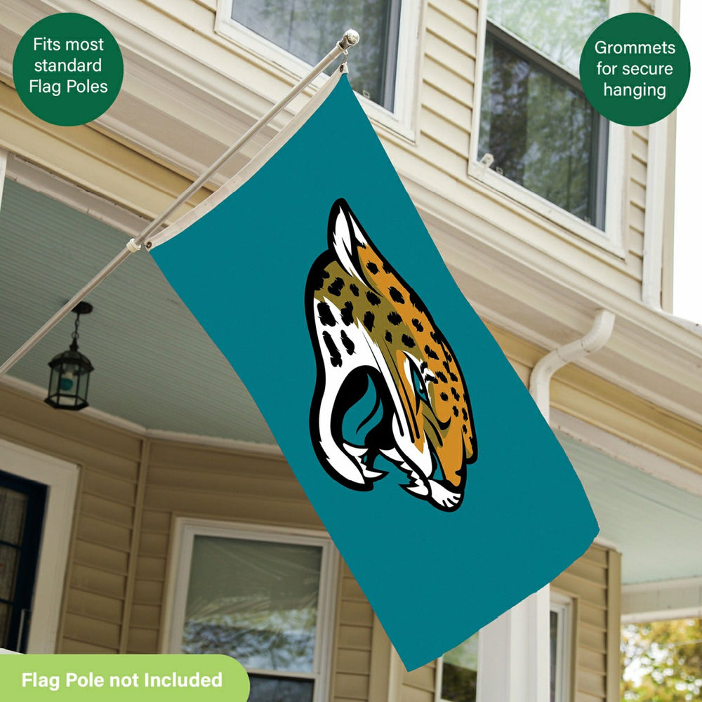 Jacksonville Jaguars Single Sided Flag w/ 2 Grommets, 3'x5', NFL, Home