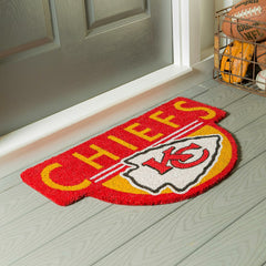 NFL Shaped Coir Door Mat, Chiefs, NFL