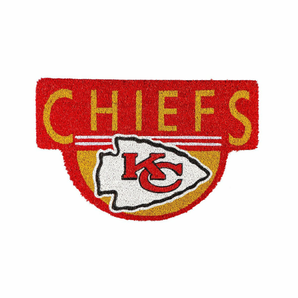 NFL Shaped Coir Door Mat, Chiefs, NFL