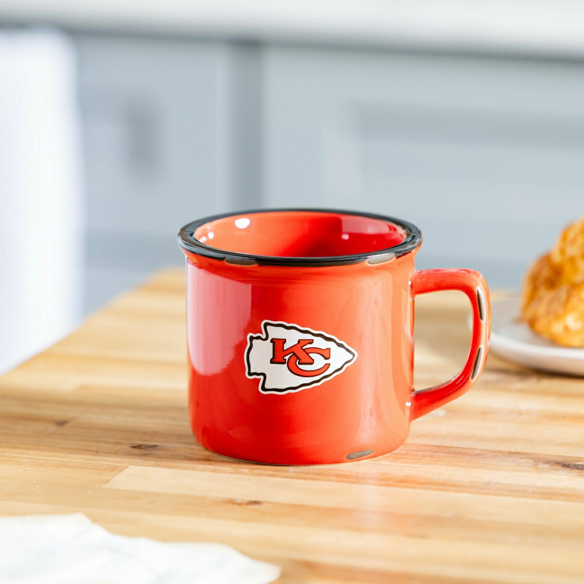 Kansas City Chiefs Ceramic Camp Cup with Enamel Finish, 14oz, NFL