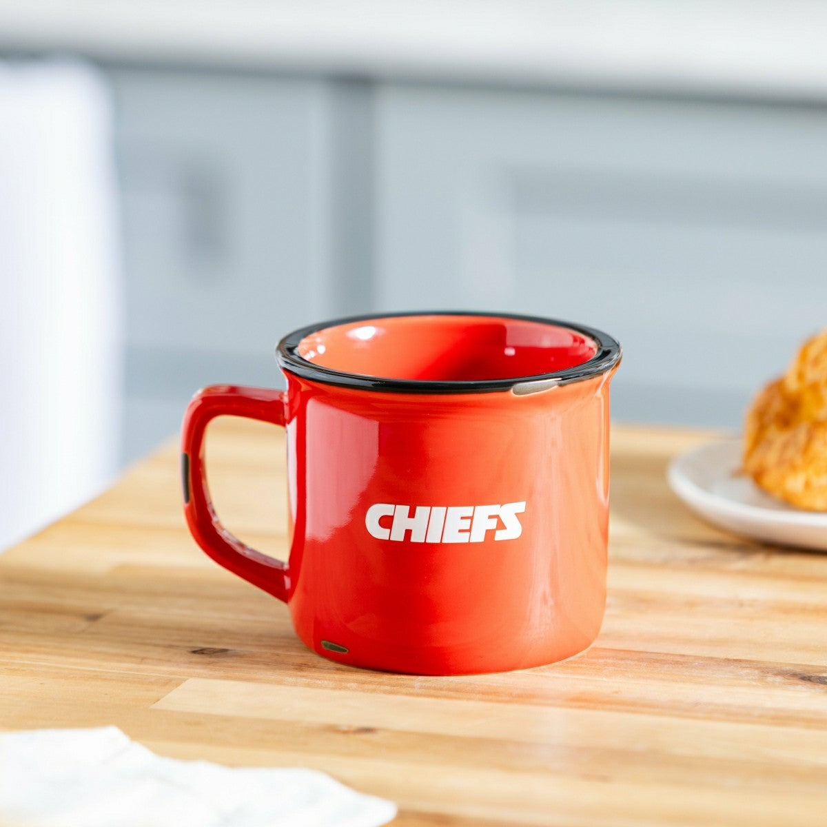 Kansas City Chiefs Ceramic Camp Cup with Enamel Finish, 14oz, NFL
