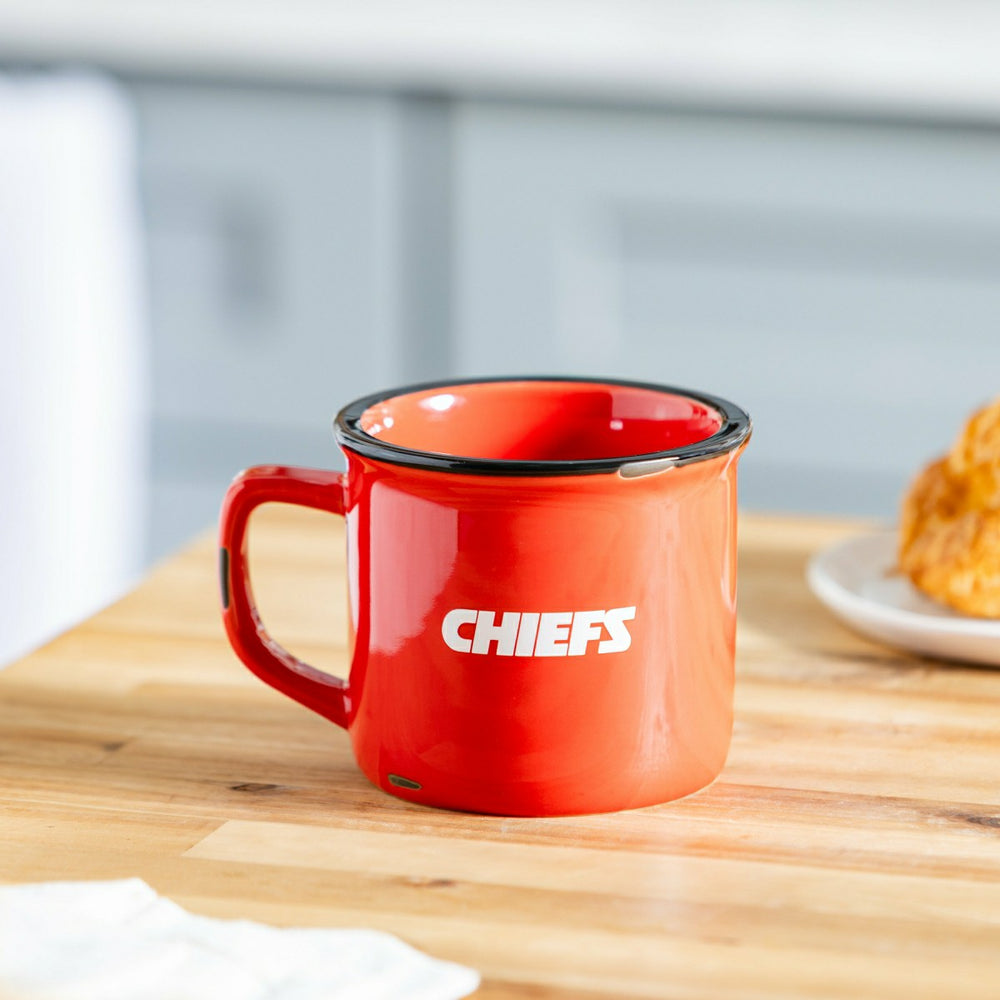 Kansas City Chiefs Ceramic Camp Cup with Enamel Finish, 14oz, NFL