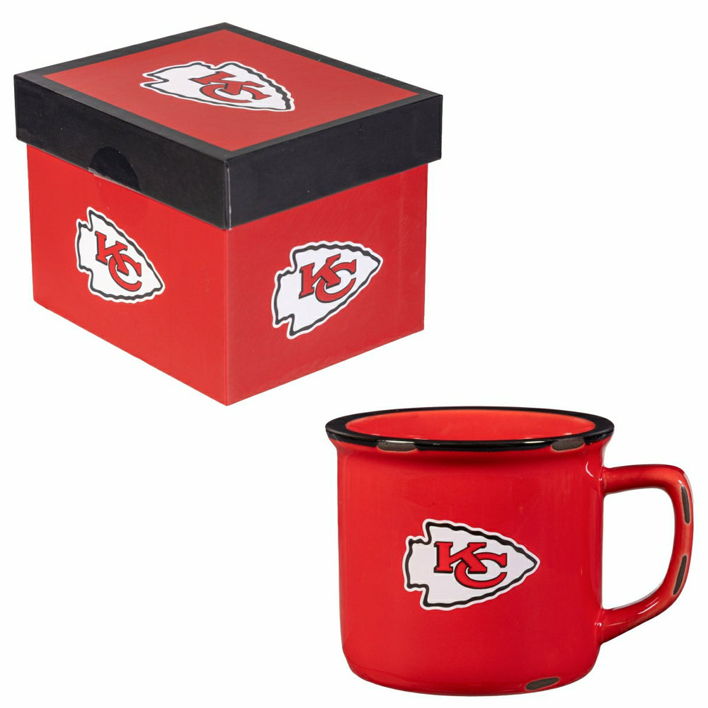 Kansas City Chiefs Ceramic Camp Cup with Enamel Finish, 14oz, NFL