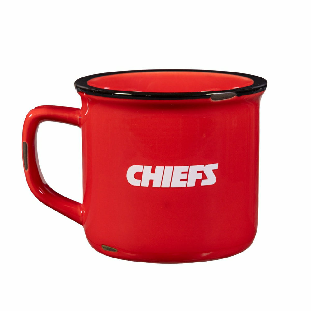 Kansas City Chiefs Ceramic Camp Cup with Enamel Finish, 14oz, NFL