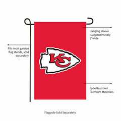 Kansas City Chiefs Applique Garden Flag, NFL, Home