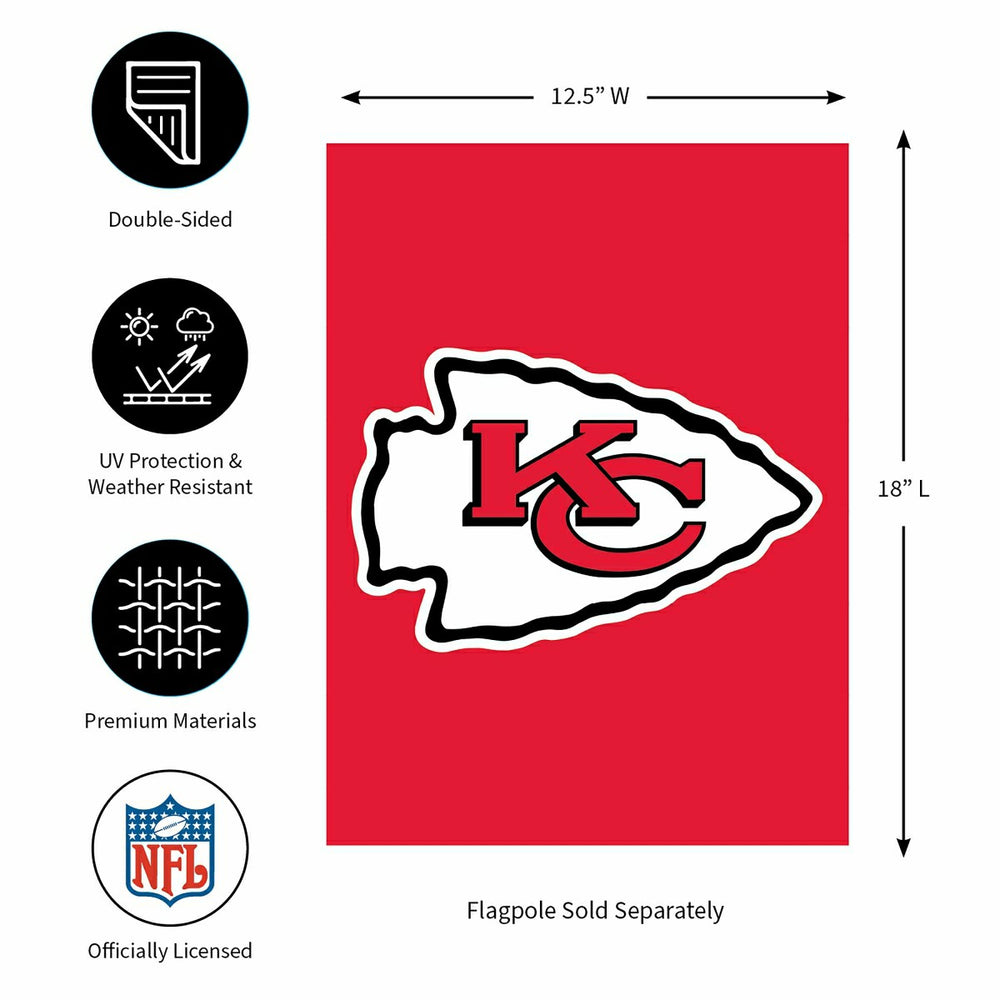 Kansas City Chiefs Applique Garden Flag, NFL, Home