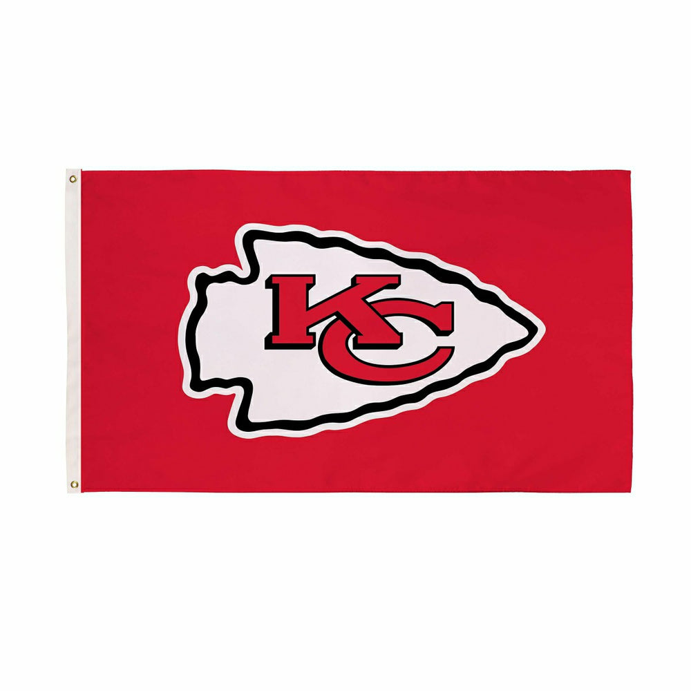 Kansas City Chiefs Single Sided Estate Flag with 2 Grommets, 3'x5', NFL, Home