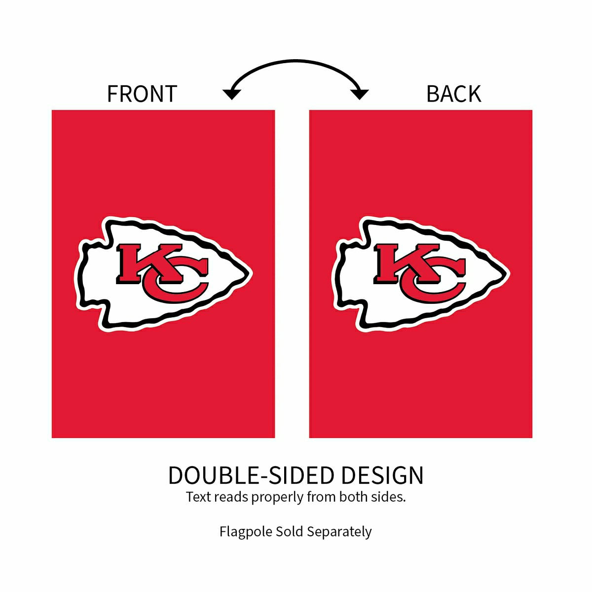 Kansas City Chiefs Applique House Flag, NFL, Home