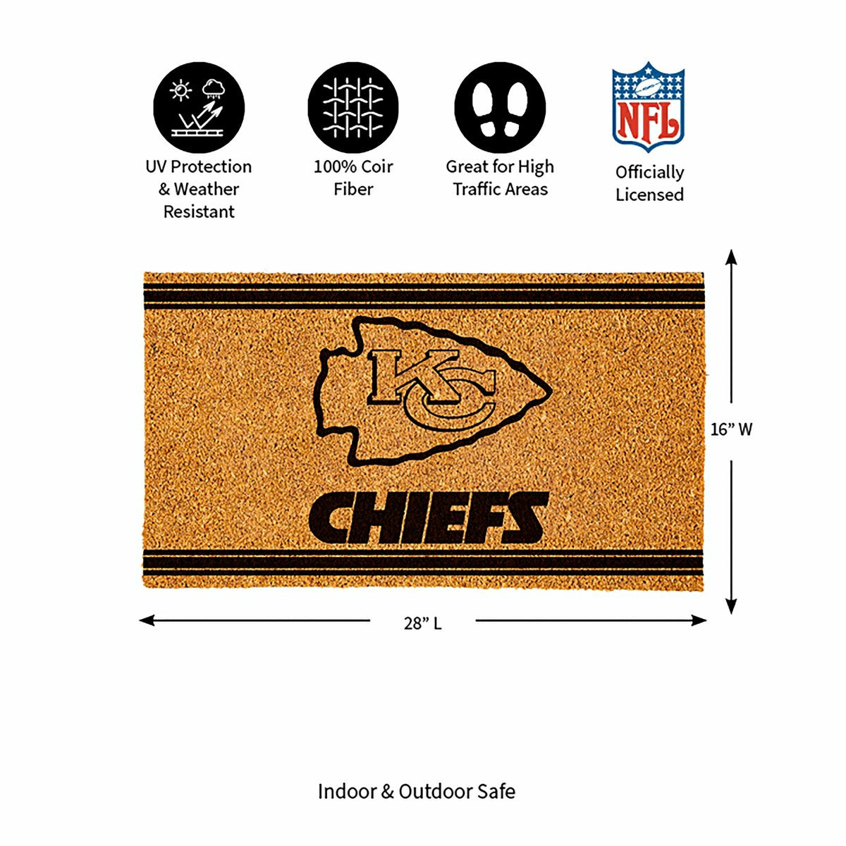 Kansas City Chiefs, Coir Mat 1C, NFL