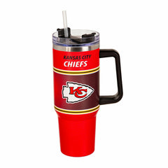 40oz Stainless Steel Canyon Cup w/ Straw, Kansas City Chiefs, NFL, Home