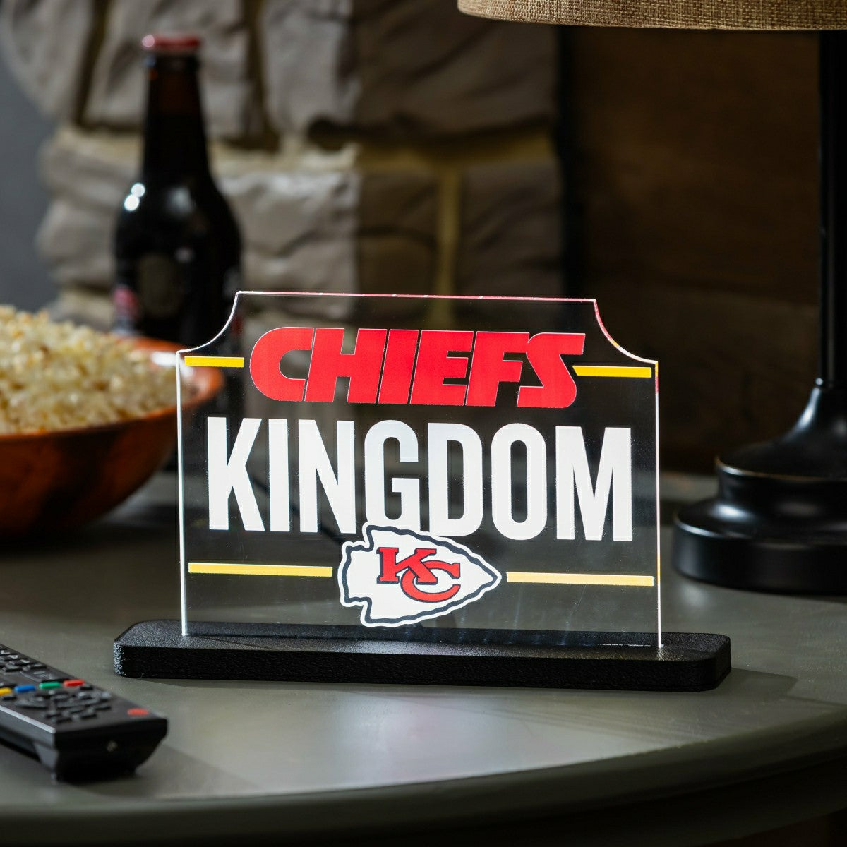 Kansas City Chiefs NFL Football Rectangle Desklite LED Decor, NFL, Home