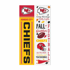 46" Double Sided Leaner, Kansas City Chiefs, Fall Seasonal, NFL, Home