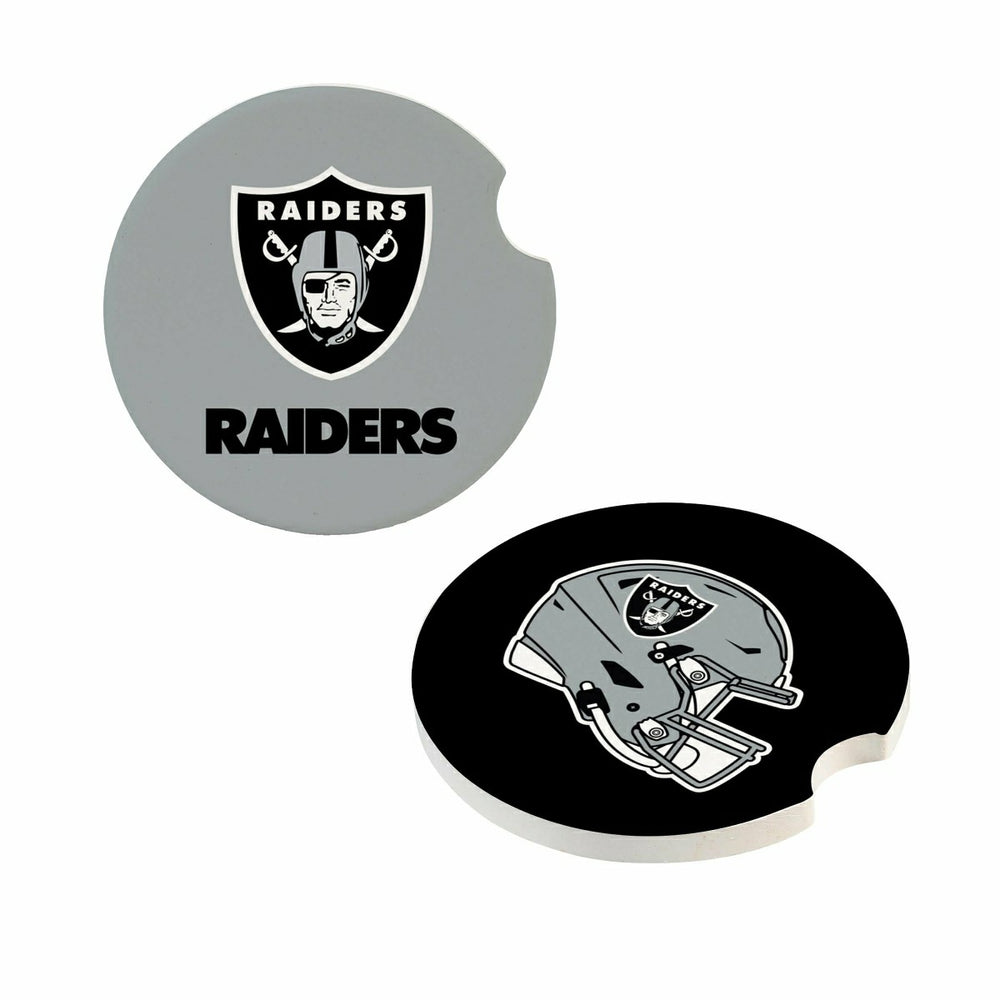 Las Vegas Raiders Car Coaster Set, 2pc, NFL