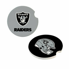 Las Vegas Raiders Car Coaster Set, 2pc, NFL
