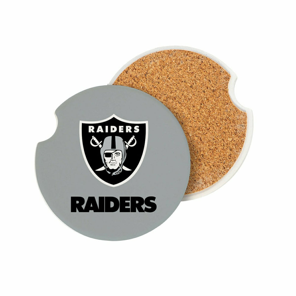 Las Vegas Raiders Car Coaster Set, 2pc, NFL