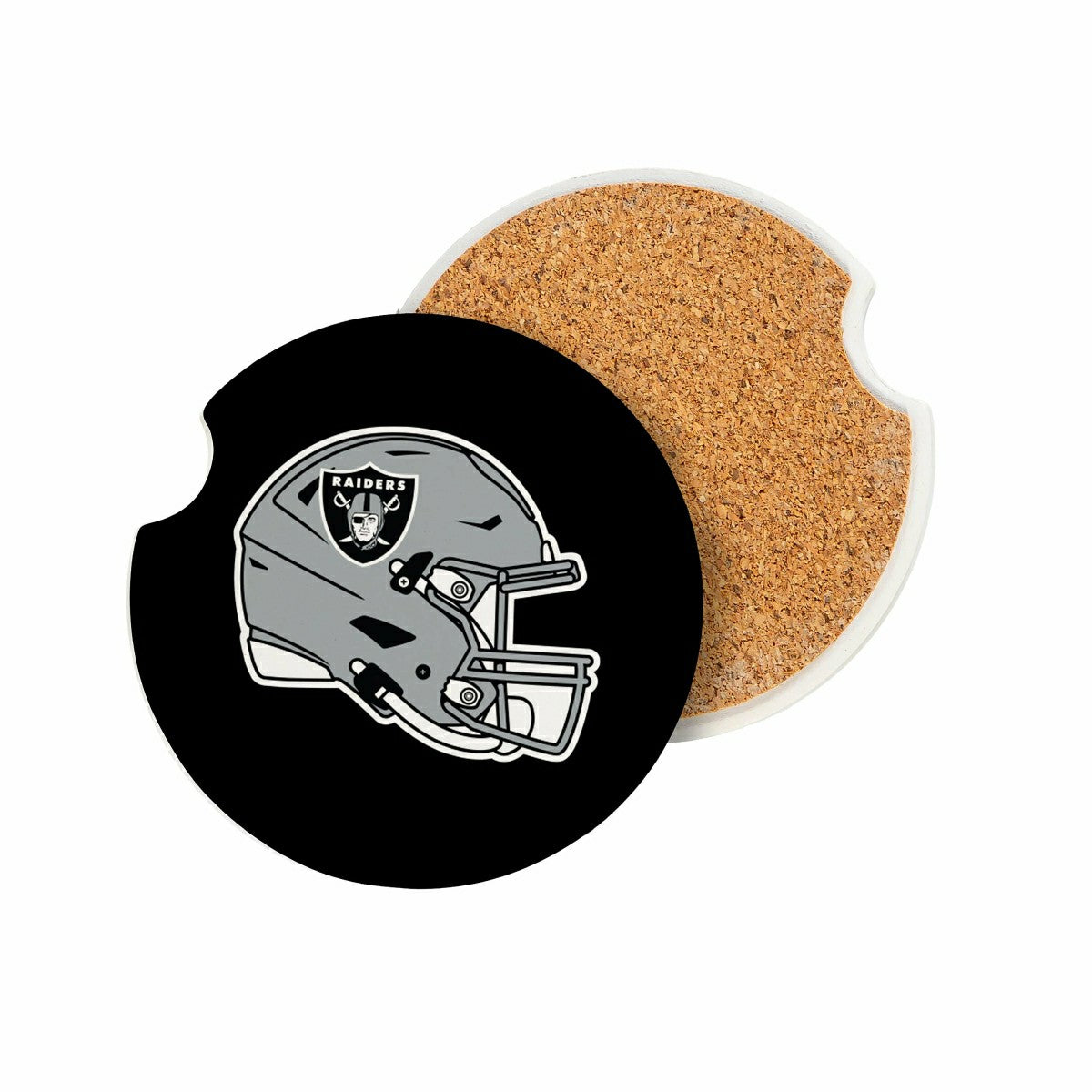Las Vegas Raiders Car Coaster Set, 2pc, NFL