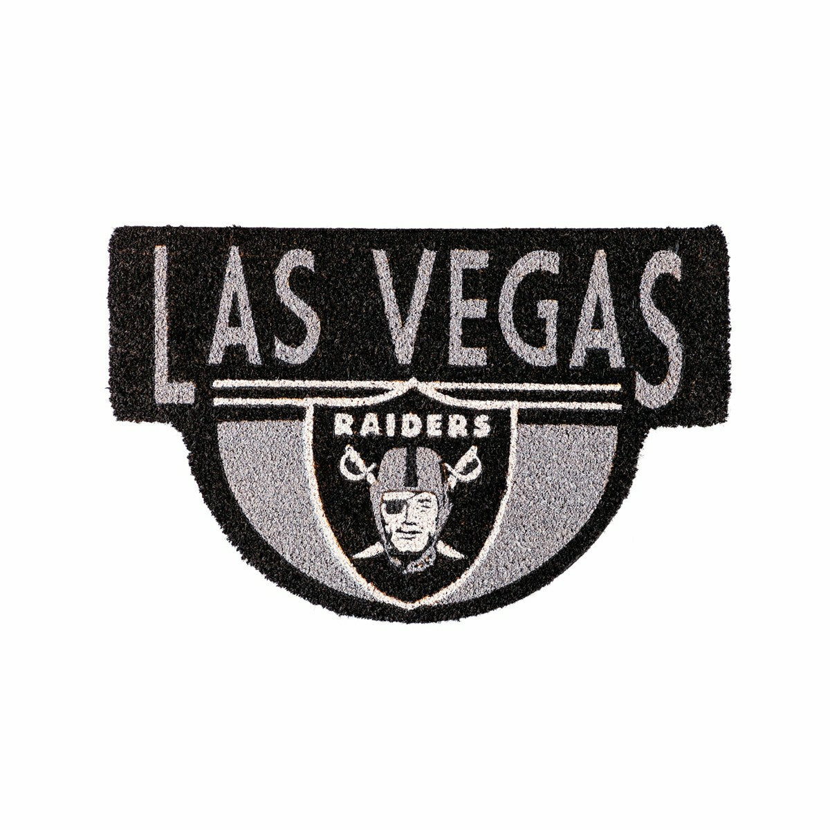 NFL Shaped Coir Door Mat, Raiders, NFL