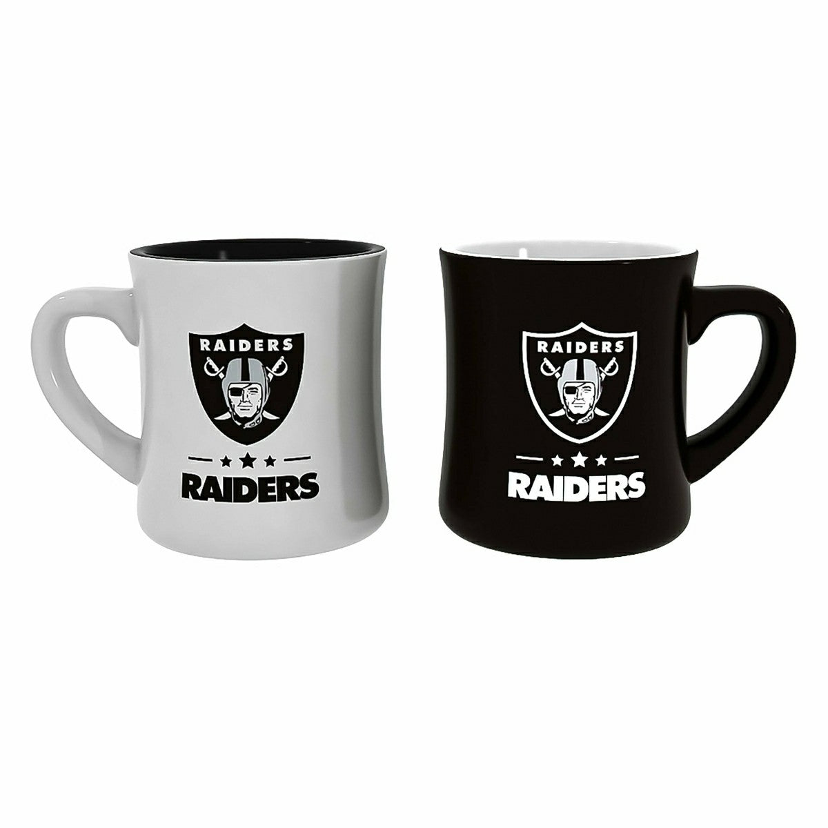 Las Vegas Raiders 10oz Ceramic Cup Set, 2pc, NFL