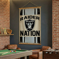 Las Vegas Raiders, Canvas Wall Tapestry, Large, 54x36, NFL, Home