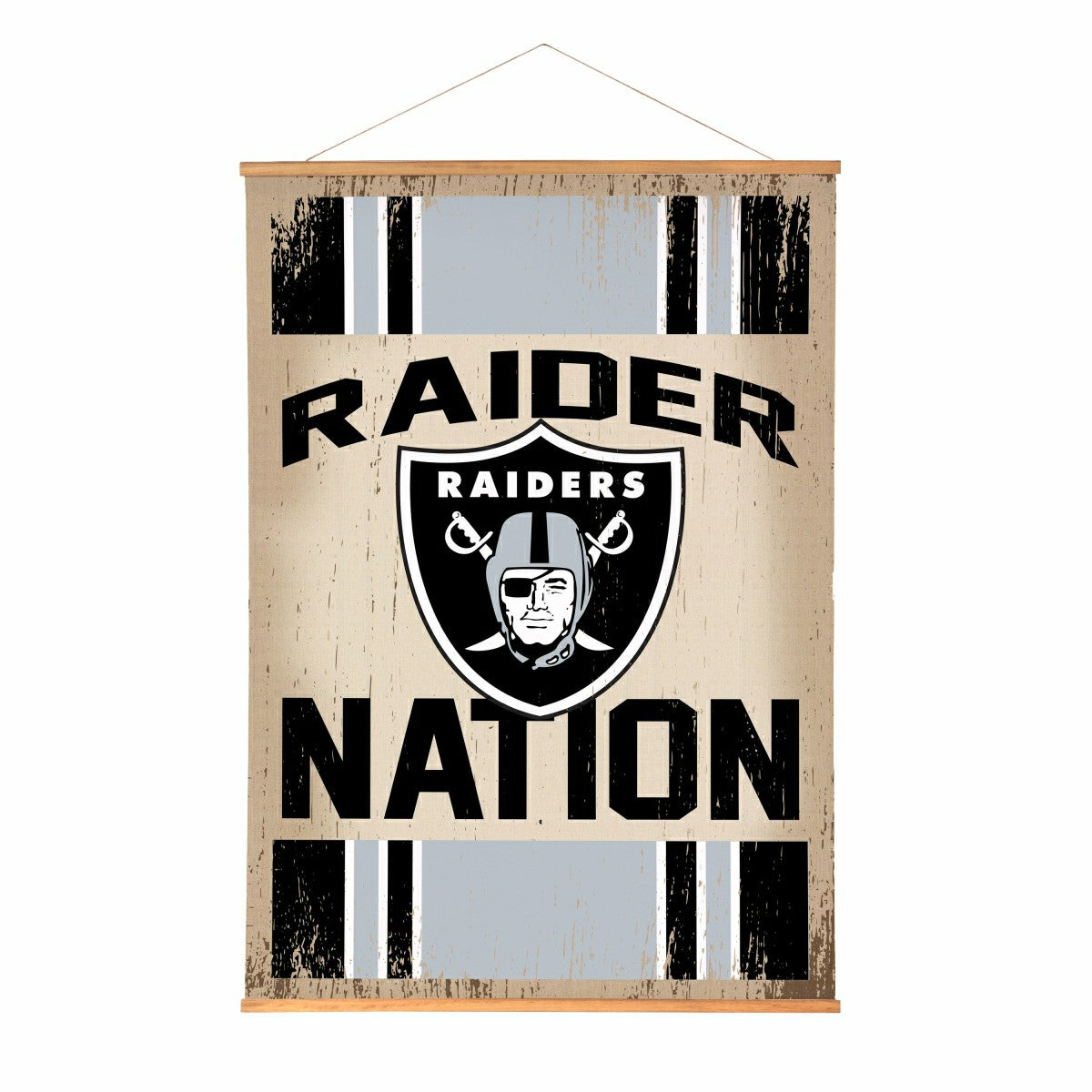 Las Vegas Raiders, Canvas Wall Tapestry, Large, 54x36, NFL, Home