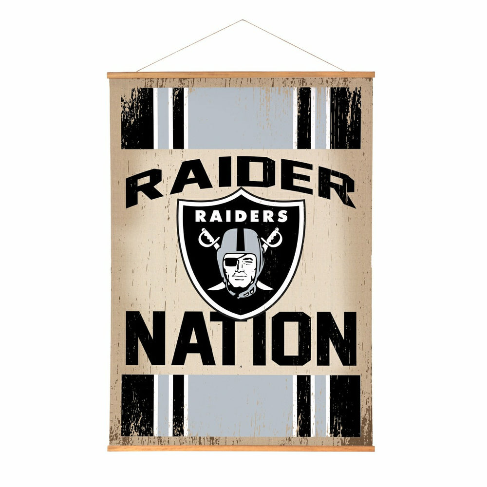 Las Vegas Raiders, Canvas Wall Tapestry, Large, 54x36, NFL, Home