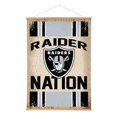 Las Vegas Raiders, Canvas Wall Tapestry, Large, 54x36, NFL, Home