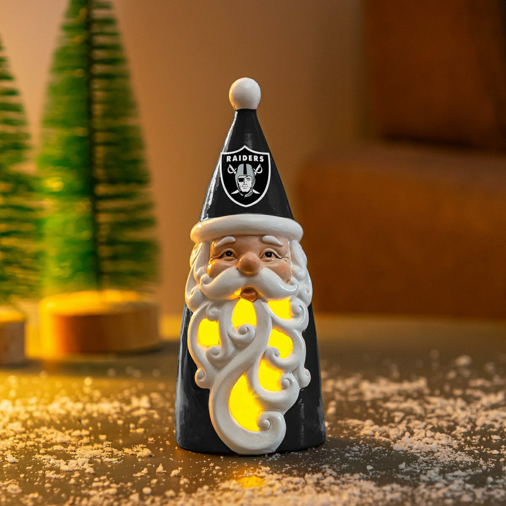 Las Vegas Raiders Santa LED Statuary, 8", NFL, Home